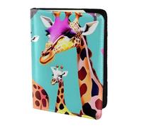 WOPQS Colorful Giraffe Fans Lovers Passport Holder 5.5in Travel Accessories Document Cover Blocking Organiser