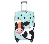 WOPQS Cute Cow Polka Dot Elastic Luggage Protection Cover Luggage Lid Protector for 18-32 Inch Suitcases
