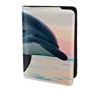 WOPQS Cute Dolphin Jumping Passport Holder 5.5in Travel Accessories Document Cover Blocking Organiser