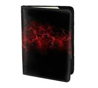 WOPQS Explosion Burst Red Black Passport Holder 5.5in Travel Accessories Document Cover Blocking Organiser