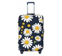 WOPQS Floral Daisies Pattern Elastic Luggage Protection Cover Luggage Lid Protector for 18-32 Inch Suitcases