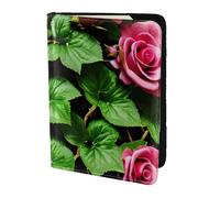 WOPQS Floral Rose Ivy with Leaves Spring Passport Holder 5.5in Travel Accessories Document Cover Blocking Organiser