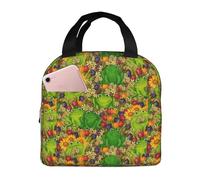 WOPQS Frog Lunch Bag Handheld Bento Bag Adults Lunch Box Office Portable Insulated Leakproof