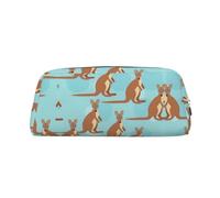 WOPQS Funny for Kangaroo Zoo Pencil Bag Box Organizer Pencil Pouch Aesthetic Supply Multifunctional Pen Case