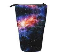 WOPQS Galaxy in The Universe Vertical Retractable Pencil Case College Pouch Stationery Multifunctional Storage Bag