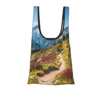 WOPQS Glacier National Park Reusable Grocery Shopping Bag Convenient Daily Use Unique Lightweight Foldable