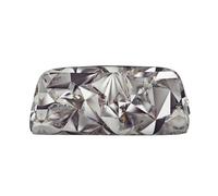 WOPQS Glitter Abstract Diamond Crystal Pattern Pencil Bag Box Organizer Pencil Pouch Aesthetic Supply Multifunctional Pen Case