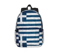 WOPQS Greek Flag Backpack Basics Classic Rucksack Schoolbag Suitable For Schools Outdoor 15 Inch