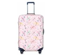 WOPQS Hand Painted Dragonfly Elastic Luggage Protection Cover Luggage Lid Protector for 18-32 Inch Suitcases