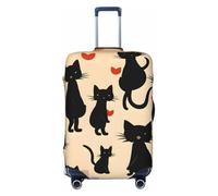 WOPQS Happy Walking Kitty Elastic Luggage Protection Cover Luggage Lid Protector for 18-32 Inch Suitcases