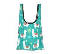 WOPQS Indian Alpaca Reusable Grocery Shopping Bag Convenient Daily Use Unique Lightweight Foldable