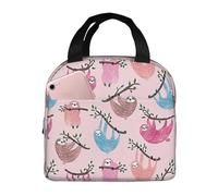 WOPQS Naughty Sloth Lunch Bag Handheld Bento Bag Adults Lunch Box Office Portable Insulated Leakproof