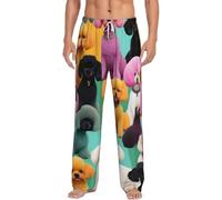 WOPQS Poodles Dogs Men'S Pajama Pants Lie In Bed Sofa Sleep Home Pants Nighttime Sleep