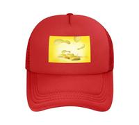 WOPQS Potato Chips Adult Mesh Baseball Cap Trucker Baseball Golf Outdoor Sports Running Hat Classic Red