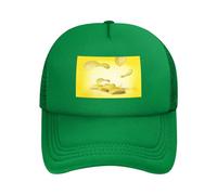 WOPQS Potato Chips Adult Mesh Baseball Cap Trucker Baseball Golf Outdoor Sports Running Hat Classic Green