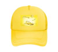 WOPQS Potato Chips Adult Mesh Baseball Cap Trucker Baseball Golf Outdoor Sports Running Hat Classic Yellow