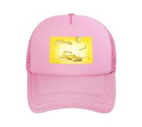 WOPQS Potato Chips Adult Mesh Baseball Cap Trucker Baseball Golf Outdoor Sports Running Hat Classic Pink