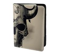 WOPQS Runner Bull Skull Passport Holder 5.5in Travel Accessories Document Cover Blocking Organiser