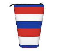 WOPQS Russian Flag Vertical Retractable Pencil Case College Pouch Stationery Multifunctional Storage Bag