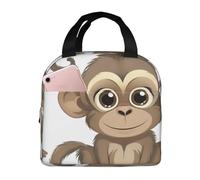 WOPQS Sloth Background Lunch Bag Handheld Bento Bag Adults Lunch Box Office Portable Insulated Leakproof