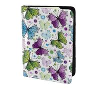 WOPQS Spring Colorful Butterfly Passport Holder 5.5in Travel Accessories Document Cover Blocking Organiser