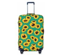 WOPQS Spring Sunflowers Flowers Elastic Luggage Protection Cover Luggage Lid Protector for 18-32 Inch Suitcases