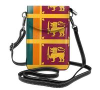 WOPQS Sri Lanka Flag Small Cell Phone Purse Key Passport Multiple Pockets Multi-Functional Daily Use Bag