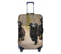 WOPQS Trotting Flat Coated Retrievers Paw Elastic Luggage Protection Cover Luggage Lid Protector for 18-32 Inch Suitcases