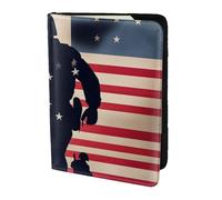 WOPQS Us Military Soldiers Patriotic Memorial Day Passport Holder 5.5in Travel Accessories Document Cover Blocking Organiser