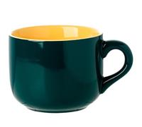WOQIJENCV Large Capacity Ceramic Coffee Mug, 22 oz/650 ml Breakfast Mug and Soup Bowl with Handle Extra Large Cappuccino, Tea, Latte or Hot Cocoa Mug for Office and Home Use (Green)