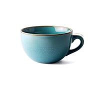 WOQIJENCV Large Capacity Ceramic Coffee Mug, 24 oz/700ml Soup Mug, Salad Bowl, Breakfast Mug with Handle Extra Large Cappuccino, Tea, Latte or Hot Cocoa Mug for Office and Home Use (Blue)