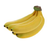 Woration Realistic Lifelike Artificial Banana Bunch Simulation Fruit Decorative Fake Food Model Display Photography Props Kitchen Wedding Home Party Decor - 5 Heads
