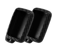 WORCAS 2 Pcs Key Fob Case Carbon Fiber Pattern Silicone Cover Compatible with RAV4 Sequoia Tacoma Tundra 3 4 Universal Button Keyless Entry Remote