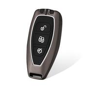WORCAS Premium Soft Silicone for Ford Key Fob Cover,Heavy-Duty Keychain with Cover Case Compatible with Ford Mondeo Focus 3 MK3 ST Kuga Fiesta Escape Ecosport Titanium(Black)