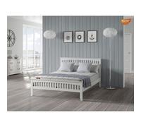 Worcester 5Ft King Size Aldershot White Shaker Style Wood Bed Frame - (162Cm)
