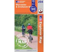 Worcester and Droitwich Spa: No. 204 (OS Explorer Map Active)