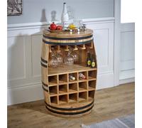Worcester Belgravia Solid Dark Wood Barrel Wine Sideboard