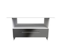 Worcester Coffee Table Black & White 1 Shelf 1 Drawer 93cm