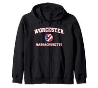 Worcester Massachusetts (MA) Zip Hoodie