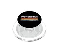 Worcester Massachusetts Retro Stripes Vintage City Design PopSockets PopGrip for MagSafe