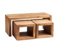 Worcester Poko Light Mango Cubed John Long Coffee Table Set