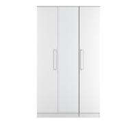 Worcester Tall Mirror Wardrobe White 111cm