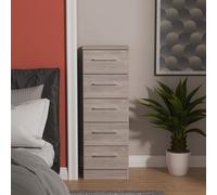 Worcester Tall Tallboy Light Grey 5 Drawers 37cm