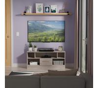 Worcester TV Unit Light Grey 5 Shelves 1 Drawer 110cm