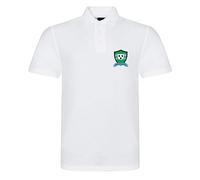 Worcestershire County Embroidered Mens Polo Shirt Cricket Sport Your County Embroidery (UK, Alpha, L, Regular, Regular, White)