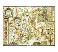 Worcestershire Historical Map 400 Piece Jigsaw Puzzle