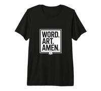Word Art Amen Christian Bible Journaling Design Premium T-Shirt