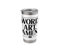 Word Art Amen Religious Scripture Graphic Bible Journaling Stainless Steel Insulated Tumbler