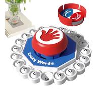 Word Board Game, Educational Letter Spelling Set for Kids, Press Alphabet with Learning Toy, Home Accessory for Boys Girls Adults, Fun Family Gathering Activity, and Kindergarten, 5.43x5.43x2.09 Inch