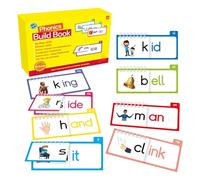 Word Build Book, Spelling Improvement Supplies, Sight Word Flash Cards with Fun Learning Activities, Educational Tool with Engaging Exercises, Classroom Resource for Kids Boys Girls Kindergarten